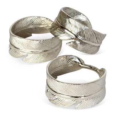 Culinary Concepts London Set of Four Feather Napkin Rings